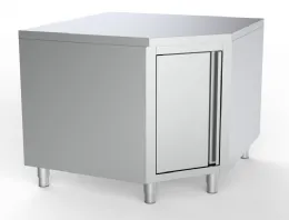 Meuble bas de rangement inox d'angle avec porte 1000x700x850 mm - Combisteel - 7333.0292 Meuble bas de rangement inox d'angle avec porte 1000x700x850 mm - Combisteel - 7333.0292