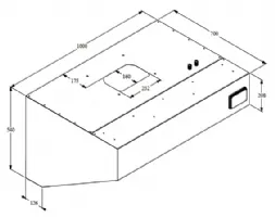 Photo 3 - Hotte murale avec moteur 1000x700x520 mm - combisteel - 7333.0700 - Combisteel - 7333.0700