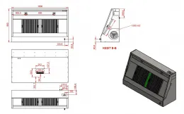 Photo 3 - Hotte murale avec moteur 1600x950x520 mm - combisteel - 7333.0740 - Combisteel - 7333.0740