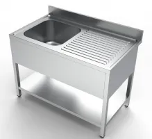 Plonge Inox 1 bac 1200x700x850 mm - Combisteel - 7333.0830 Plonge Inox 1 bac 1200x700x850 mm - Combisteel - 7333.0830