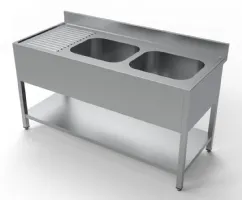 Plonge Inox 2 bacs 1600x700x850 mm - Combisteel - 7333.0855 Plonge Inox 2 bacs 1600x700x850 mm - Combisteel - 7333.0855