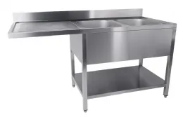 Plonge inox 2 bacs 1600x700x850 mm - combisteel - 7333.1425 - Combisteel - 7333.1425