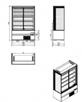 Photo 4 - Vitrine murale de supermarché noire 2 portes vitrées positive 1310 mm - combisteel - 7350.0050 - Combisteel - 7350.0050