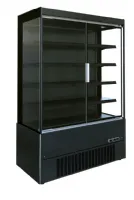 Vitrine murale de supermarché noire 2 portes vitrées positive 1310 mm - combisteel - 7350.0050 - Combisteel - 7350.0050