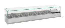 Saladette à poser positive 10 bacs GN 1/4 - Combisteel - 7450.0013 Saladette à poser positive 10 bacs GN 1/4 - Combisteel - 7450.0013
