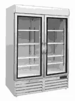 Vitrine murale négative de supermarché blanche 2 portes vitrées 1370 mm - Combisteel - 7450.0159