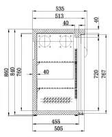 Photo 2 - Arrière bar 3 portes pleines 537 l positif - combisteel - 7450.0320 - Combisteel - 7450.0320