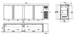 Photo 2 - Arrière-bar 4 portes pleines 698 l positive - combisteel - 7450.0325 - Combisteel - 7450.0325