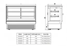 Photo 3 - Vitrine réfrigérée panoramique de boulangerie pâtisserie 190 l positive noire 900 mm - combisteel - 7450.0820 - Combisteel - 7450.0820