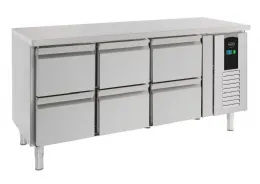 Table desserte réfrigérée 6 tiroirs 158 L positive - Combisteel - 7450.5045