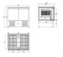 Photo 4 - Table desserte réfrigérée 2 portes pleines 257 l positive - combisteel - 7450.5100 - Combisteel - 7450.5100