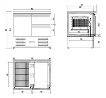 Photo 3 - Table desserte réfrigérée 1 porte pleine 2 tiroirs 257 l - combisteel - 7450.5105 - Combisteel - 7450.5105
