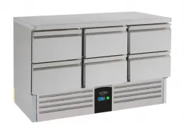 Table desserte réfrigérée 6 tiroirs 400 L positive - Combisteel - 7450.5120 Table desserte réfrigérée 6 tiroirs 400 L positive - Combisteel - 7450.5120