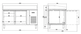 Photo 2 - Meuble à pizza 2 portes pleines positif 268 l monophasé - combisteel - 7450.5200 - Combisteel - 7450.5200