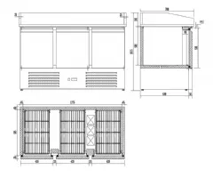 Photo 5 - Meuble à pizza 3 portes pleines positif - combisteel - 7450.5220 - Combisteel - 7450.5220