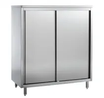 Meuble bas de rangement inox portes coulissantes 1200x600x2000 mm - Combisteel - 7452.0064