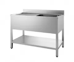 Plonge Inox 1 bac 1400x700x850 mm - Combisteel - 7452.0440 Plonge Inox 1 bac 1400x700x850 mm - Combisteel - 7452.0440