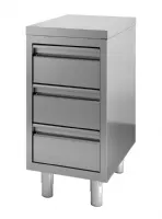 Meuble bas de rangement inox avec 2 portes et 2 tiroirs - Combisteel - 7452.0505 Meuble bas de rangement inox avec 2 portes et 2 tiroirs - Combisteel - 7452.0505