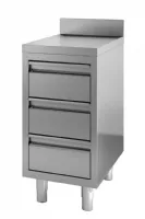 Meuble bas de rangement inox avec 2 portes et 1 tiroir - Combisteel - 7452.0510 Meuble bas de rangement inox avec 2 portes et 1 tiroir - Combisteel - 7452.0510