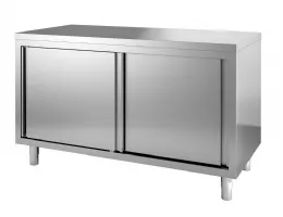 Meuble bas de rangement inox portes coulissantes 1400x700x850 mm - Combisteel - 7452.3035