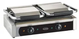 Grill panini double plaque nervurée - combisteel - 7455.0460 - Combisteel - 7455.0460