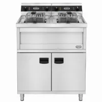 Photo 2 - Friteuse cuisine pro profondeur 700 triphasé 2x 12 litres - 2x6 kw - combisteel - 7455.0960 - Combisteel - 7455.0960