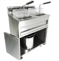 Photo 6 - Friteuse professionnelle sur coffre monophasé 2 cuves de 9 l 2 paniers - combisteel - 7455.0985 - Combisteel - 7455.0985