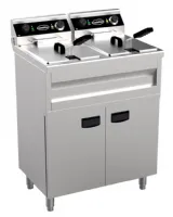 Friteuse professionnelle sur coffre monophasé 2 cuves de 9 l 2 paniers - combisteel - 7455.0985 - Combisteel - 7455.0985