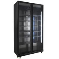 Armoire réfrigérée 2 portes vitrées noire 850 l - combisteel - 7455.1918 - Combisteel - 7455.1918