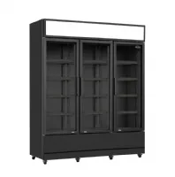Armoire réfrigérée 3 portes vitrées noire 1065 l - combisteel - 7455.2115 - Combisteel - 7455.2115