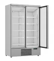 Photo 2 - Vitrine murale de supermarché blanche 2 portes vitrées positive 1253 mm - combisteel - 7455.2200 - Combisteel - 7455.2200
