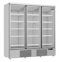 Vitrine murale de supermarché blanche 3 portes vitrées positive 1880 mm - combisteel - 7455.2205 - Combisteel - 7455.2205
