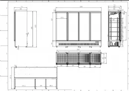 Photo 6 - Vitrine murale de supermarché blanche 4 portes vitrées positive 2508 mm - combisteel - 7455.2210 - Combisteel - 7455.2210