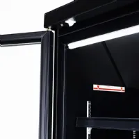 Photo 7 - Vitrine murale de supermarché noire 2 portes vitrées positive 1253 mm - combisteel - 7455.2230 - Combisteel - 7455.2230