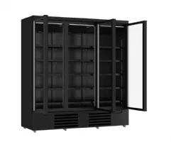 Photo 2 - Vitrine murale de supermarché noire 3 portes vitrées positive 1880 mm - combisteel - 7455.2235 - Combisteel - 7455.2235