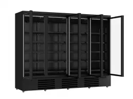 Photo 2 - Vitrine murale de supermarché noire 4 portes vitrées positive 2508 mm - combisteel - 7455.2240 - Combisteel - 7455.2240