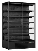 Vitrine murale de supermarché noire 2 portes vitrées positive 1310 mm - combisteel - 7455.3100 - Combisteel - 7455.3100