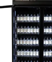 Photo 2 - Vitrine murale de supermarché noire 3 portes vitrées positive 1650 mm - combisteel - 7455.3155 - Combisteel - 7455.3155