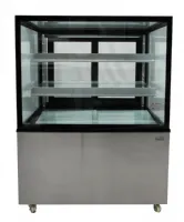Photo 2 - Vitrine réfrigérée panoramique de boulangerie pâtisserie 270 l noire en acier inoxydable positive 900 mm - combisteel - 7487.0015 - Combisteel - 7487.0015