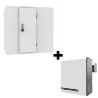 Chambre froide complète négative panneaux iso 80 mm température -25/-10°c dimensions 1800x2100x2200 mm - Combisteel - 7489.1045 + 7265.1065