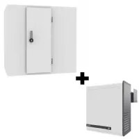 Chambre froide complète positive panneaux 80 mm pour température -5/+15°c - Combisteel - 7489.1105 + 7265.1020