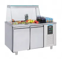 Saladette réfrigérée 2 portes pleines positive - Combisteel - 7489.5150 Saladette réfrigérée 2 portes pleines positive - Combisteel - 7489.5150