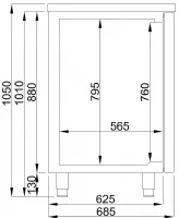 Photo 2 - Arrière-bar 3 portes pleines positive - combisteel - 7489.5330 - Combisteel - 7489.5330