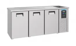 Arrière-bar 3 portes pleines positive - Combisteel - 7489.5330 Arrière-bar 3 portes pleines positive - Combisteel - 7489.5330