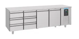 Table desserte réfrigérée 2 portes pleines 6 tiroirs 632 L - Combisteel - 7489.5570 Table desserte réfrigérée 2 portes pleines 6 tiroirs 632 L - Combisteel - 7489.5570