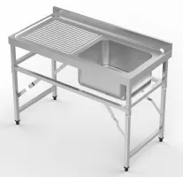 Plonge Inox 1 bac 1200x600x910 mm - Combisteel - 7490.0275