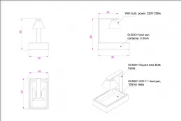 Photo 2 - Lampe chauffante avec bac gastronorme 1/1 et 1 lampe - combisteel - 7490.0500 - Combisteel - 7490.0500