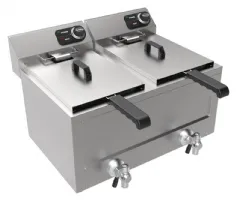 Friteuse à poser petite capacité 2 x 8 litres Monophasé - Combisteel - 7518.0205 Friteuse à poser petite capacité 2 x 8 litres Monophasé - Combisteel - 7518.0205
