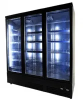 Photo 4 - Vitrine murale de supermarché noire 3 portes vitrées positive 1880 mm - combisteel - 7526.0110 - Combisteel - 7526.0110