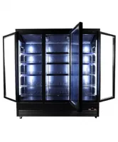 Photo 6 - Vitrine murale de supermarché noire 3 portes vitrées positive 1880 mm - combisteel - 7526.0110 - Combisteel - 7526.0110